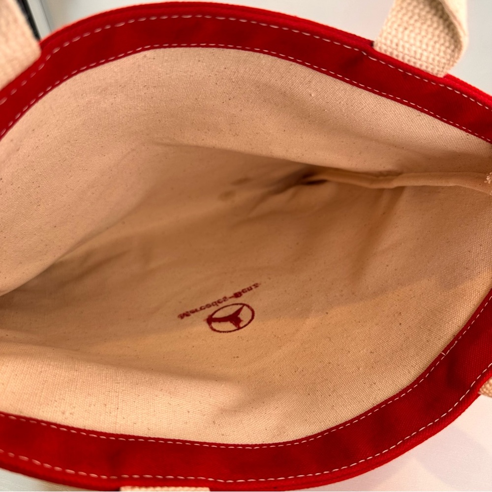 Mercedes Benz Vintage Red Canvas Tote Bag - Picture 12 of 16